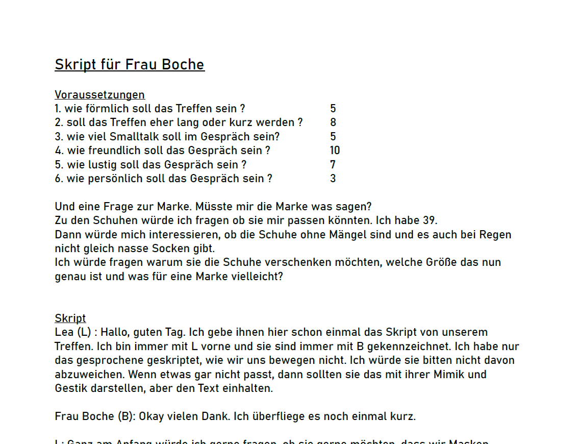 (DE) Skript für Übergabe mit Frau Boche